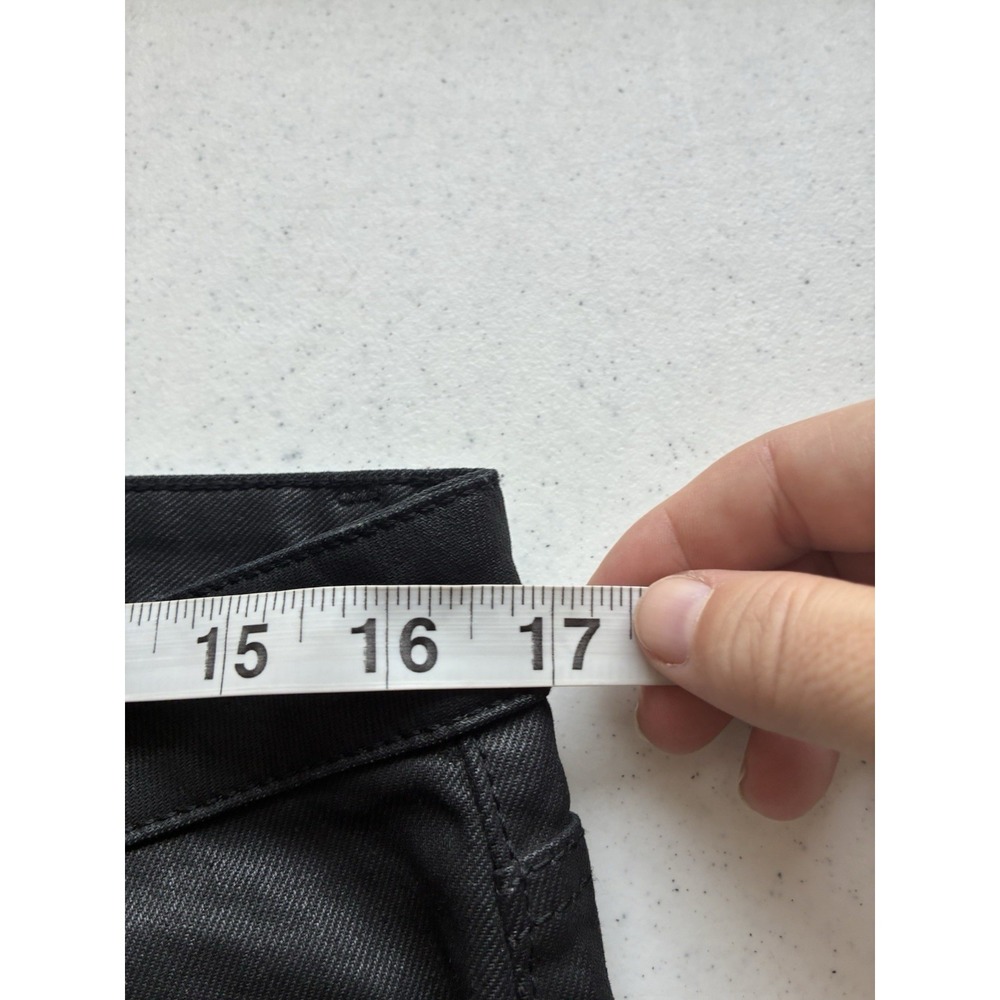 marc by marc jacobs Faux Leather Pants Sz 30 Black Straight Leg Zip Ankle Crop - Picture 8 of 11